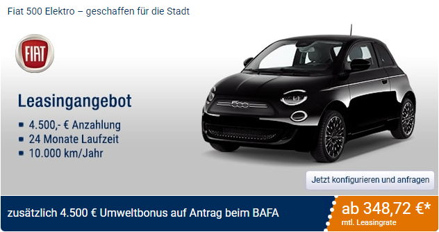 zum Angebot Fiat 500e